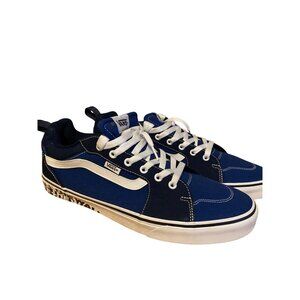 Vans Mens Sneakers Navy/White Size 13 Skate Shoes With "Off The Wall" Branding R
